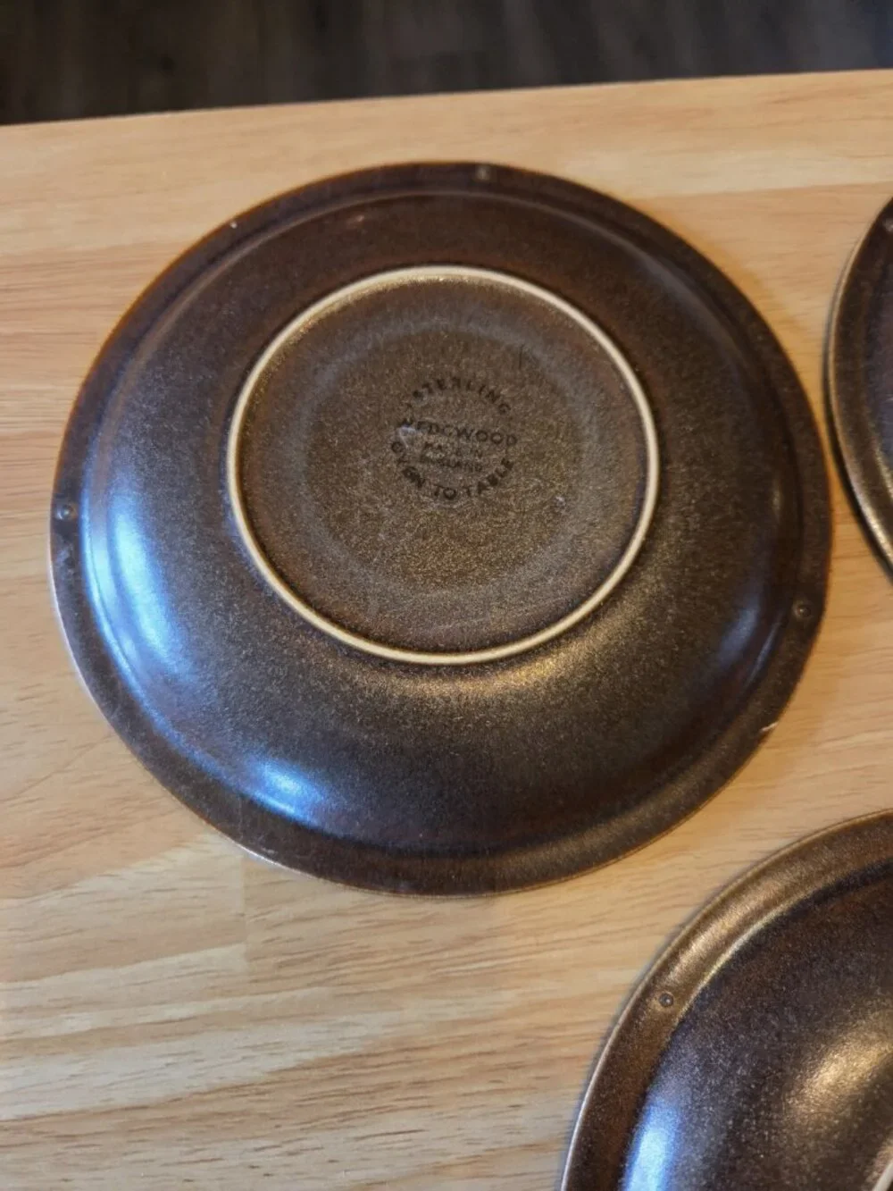 Vintage Wedgwood Set of 8 Sterling Oven to Table Brown 6